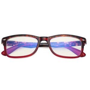 CessBlu Red Tortoise Blue Light Blocking Glasses UV Glare 1.0 Readers 84315